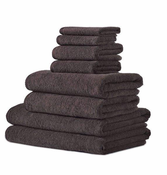 Hospitality Turkish Cotton Hotel Collection Family Towel Set of 8 Brown Bath Towel - Tophatter Daily Deals