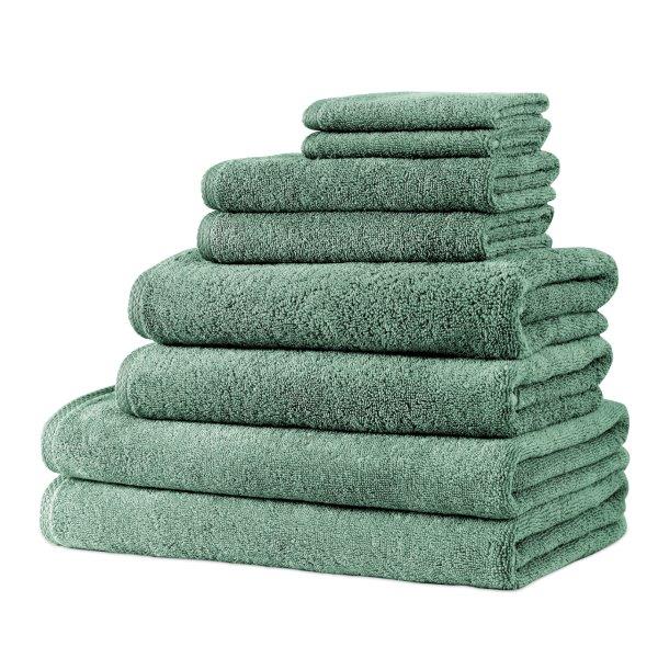 Hospitality Turkish Cotton Hotel Collection Family Towel Set of 8 Green Bath Towel - Tophatter Daily Deals