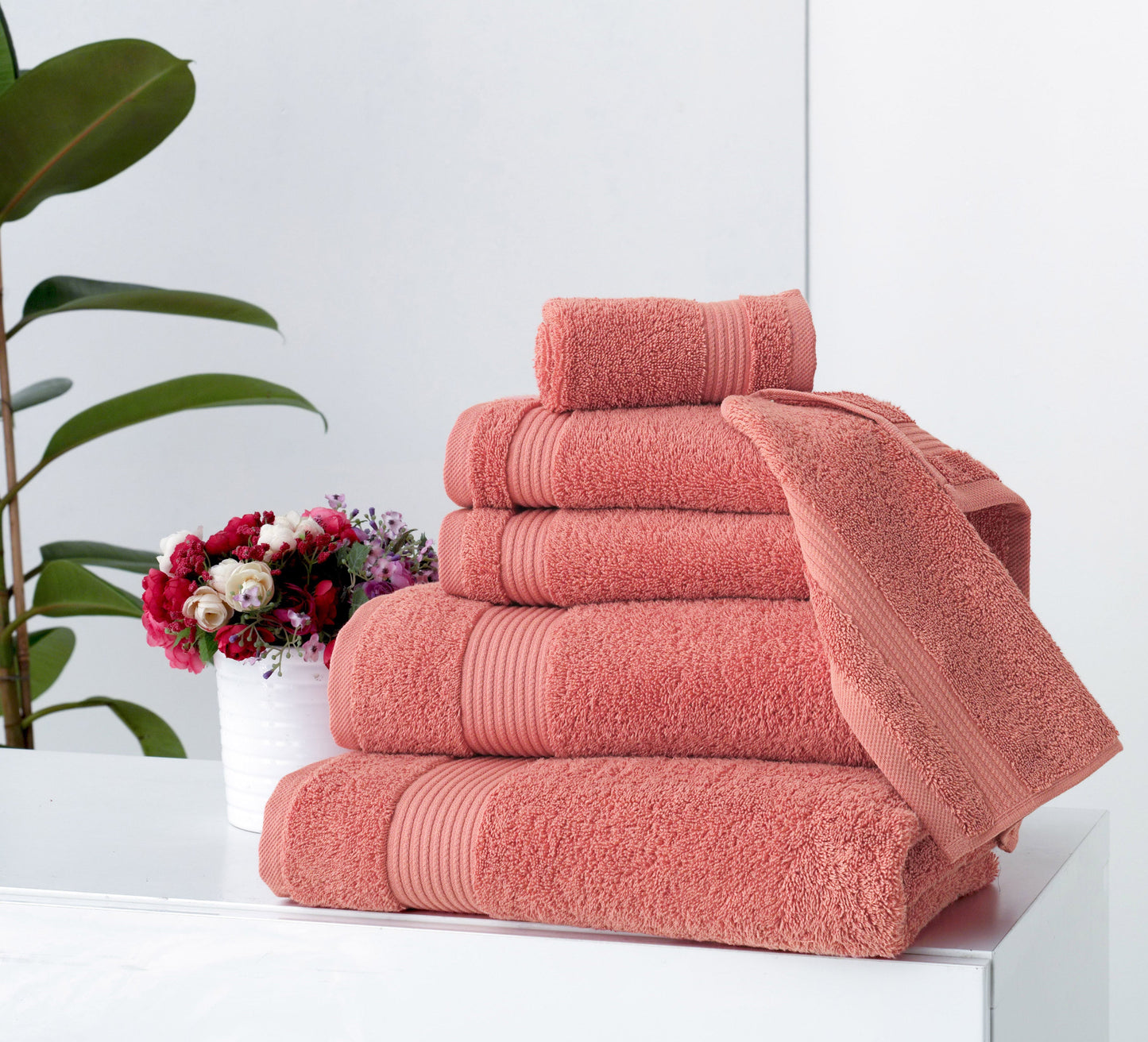 Amadeus Luxury Turkish Cotton Premium 6 Pc Towel Set Bath Towel - Tophatter Daily Deals