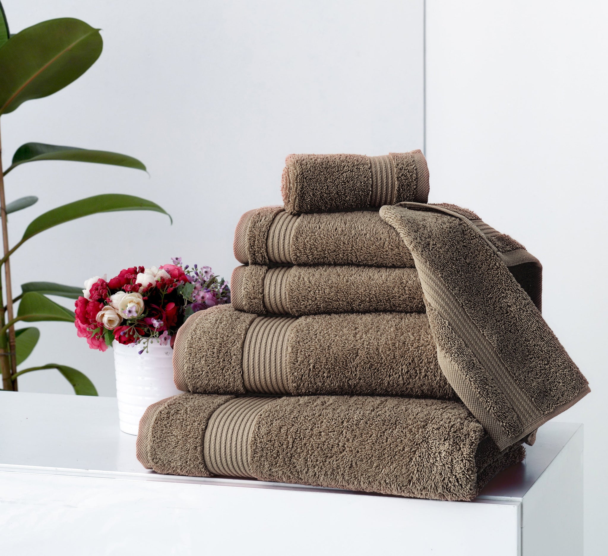 Amadeus Luxury Turkish Cotton Premium 6 Pc Towel Set Bath Towel - Tophatter Daily Deals
