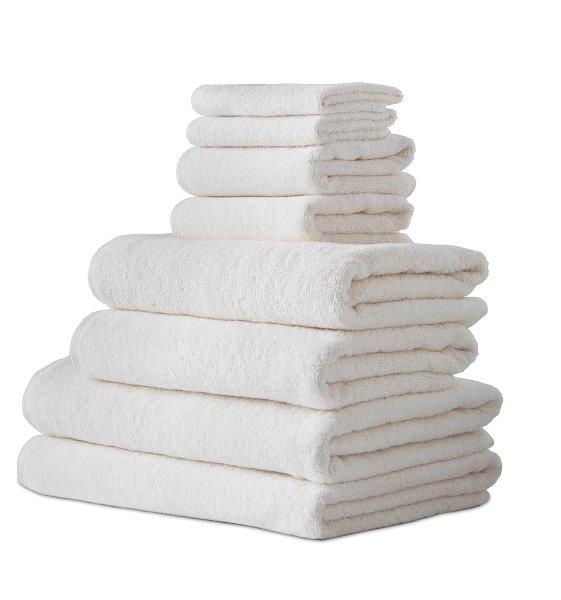 Hospitality Turkish Cotton Hotel Collection Family Towel Set of 8 Ivory Bath Towel - Tophatter Daily Deals