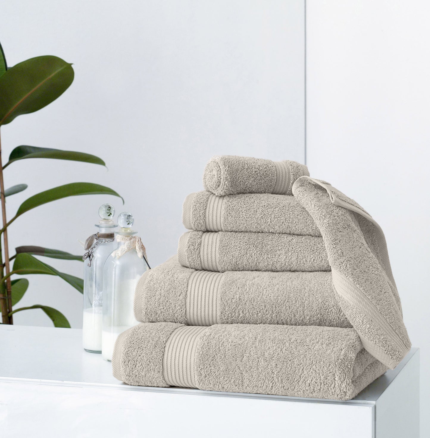 Amadeus Luxury Turkish Cotton Premium 6 Pc Towel Set Bath Towel - Tophatter Daily Deals