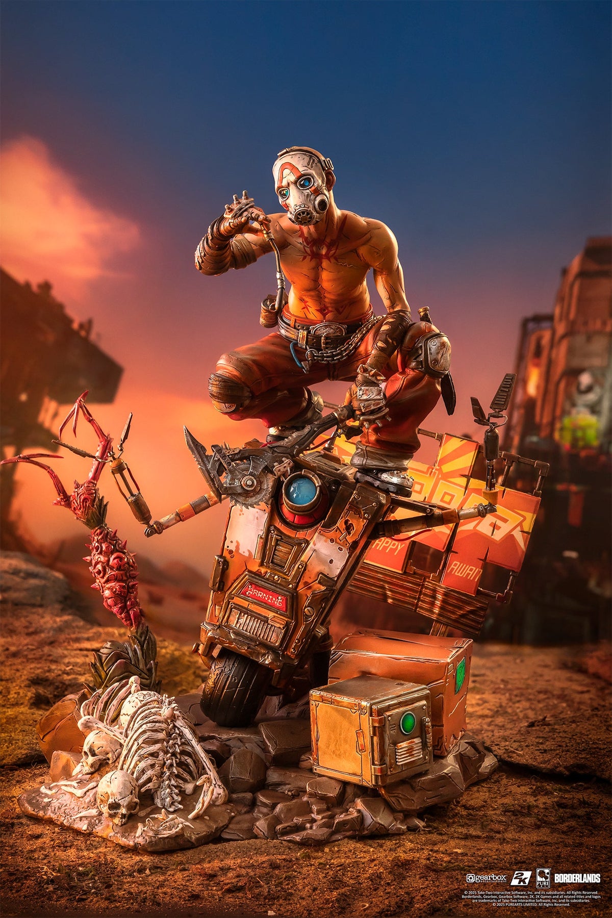 Borderlands - PureArts Psycho Bandit & Claptrap 1/6 Scale Diorama Collectible Merchandise - Tophatter Daily Deals