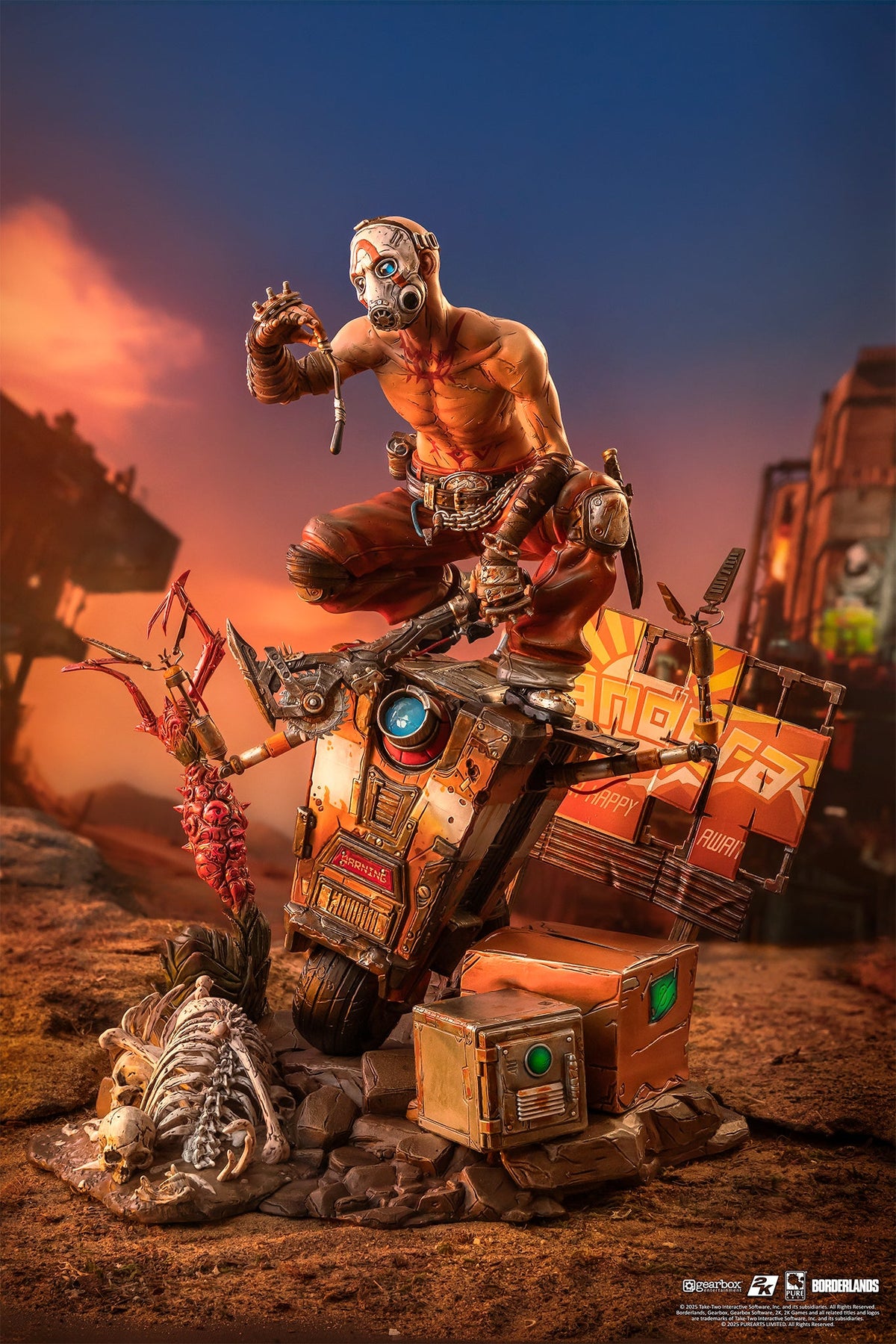 Borderlands - PureArts Psycho Bandit & Claptrap 1/6 Scale Diorama Collectible Merchandise - Tophatter Daily Deals