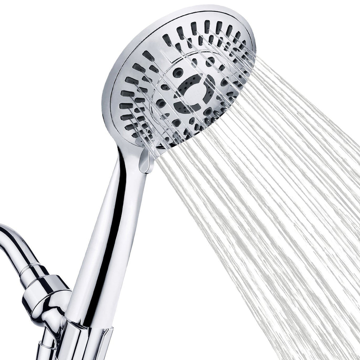 9-Spray Handheld Shower Head Set with Hose and Shower Arm Mount Chrome Home Improvement - Tophatter Daily Deals