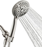 9-Spray Handheld Shower Head Set with Hose and Shower Arm Mount Brushed Nickel Home Improvement - Tophatter Daily Deals