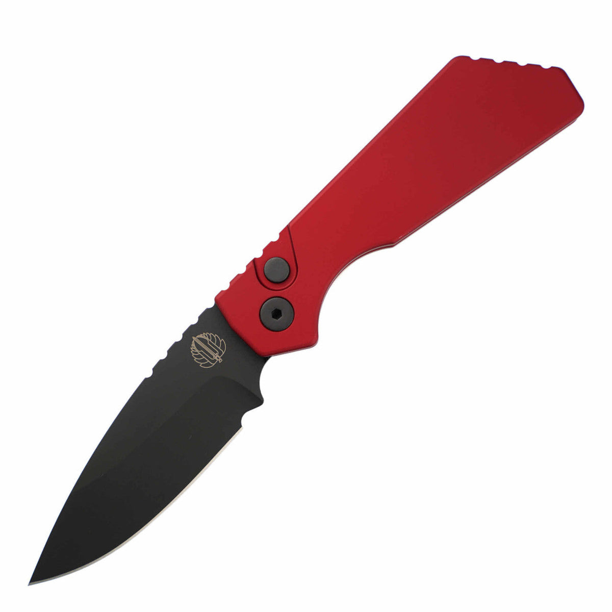 Pro-Tech Knives Strider PT+ Automatic - Red Handle - Black CPM-Magnacut Blade Automatic Knives - Tophatter Daily Deals