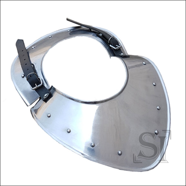 Medieval Gorget Neck Plate Armor 16 Gauge Steel - Tophatter's Guns'N'Weapons Store Collectible Weapons - Tophatter Daily Deals