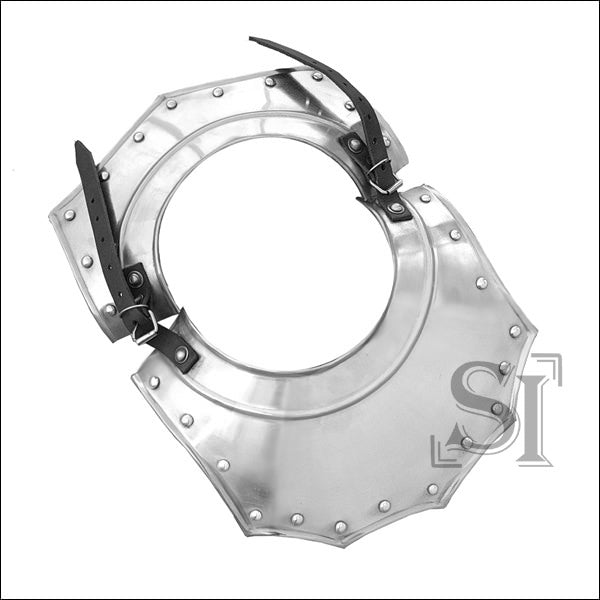 Renaissance Armor Gorget Neck Plate 16 Gauge Steel - TOPHATTER'S ARMORY DEALS Collectible Weapons - Tophatter Daily Deals