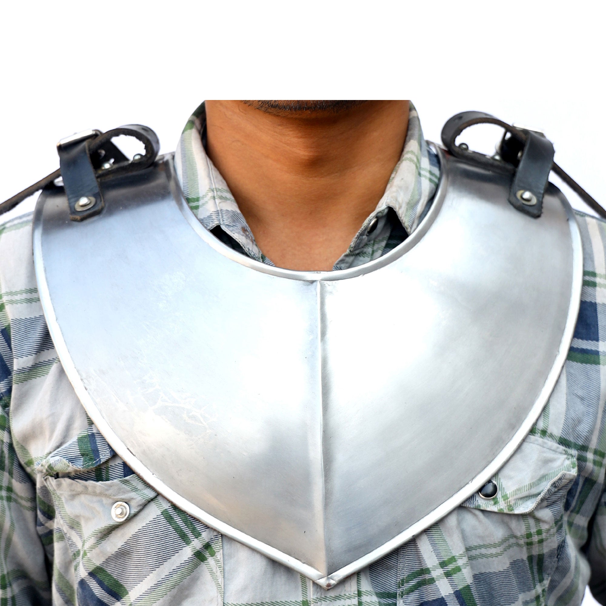 Classic Knight Steel Plate Armor Neck Gorget - TOPHATTER'S ARMORY DEALS Collectible Weapons - Tophatter Daily Deals