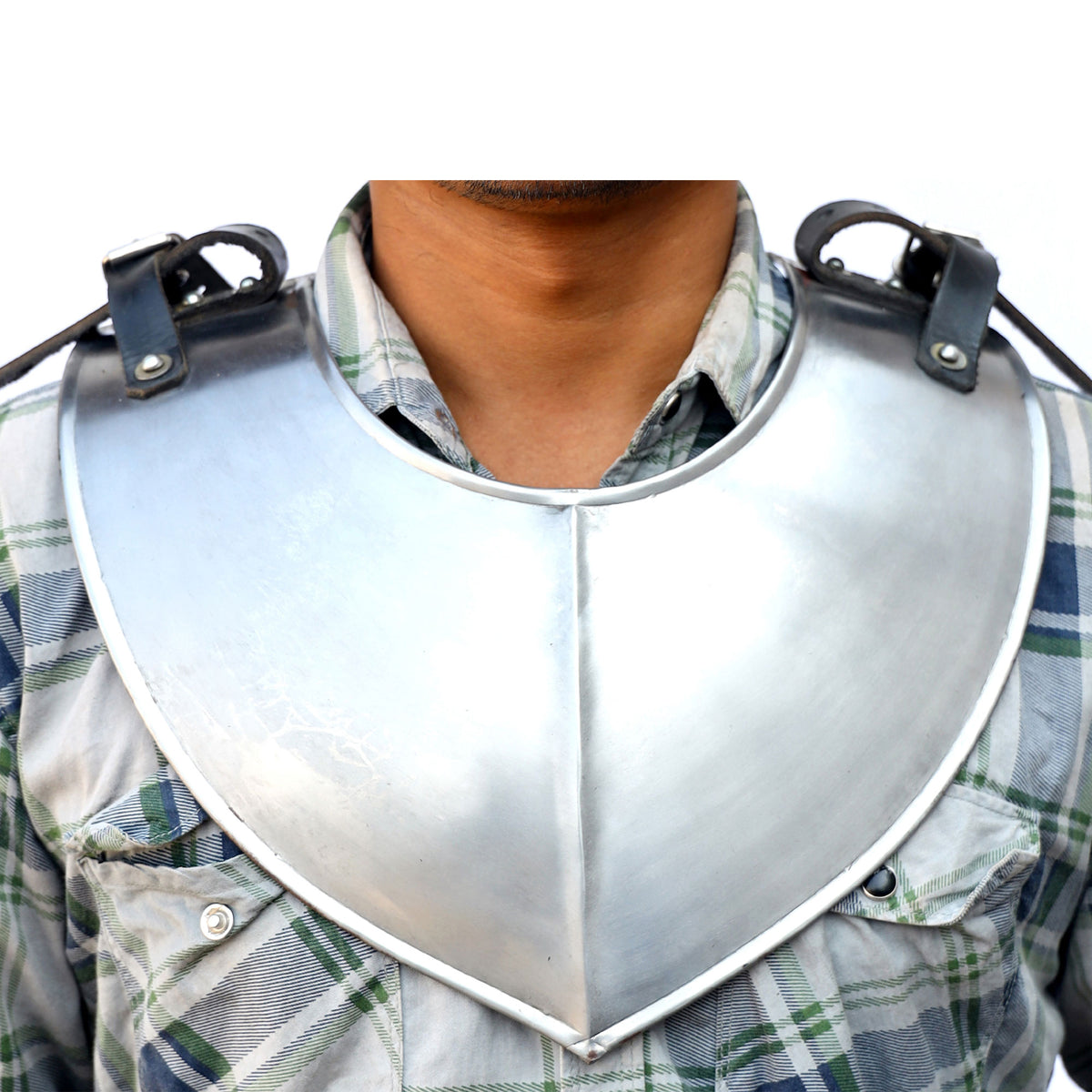 Classic Knight Steel Plate Armor Neck Gorget - TOPHATTER'S ARMORY DEALS Collectible Weapons - Tophatter Daily Deals