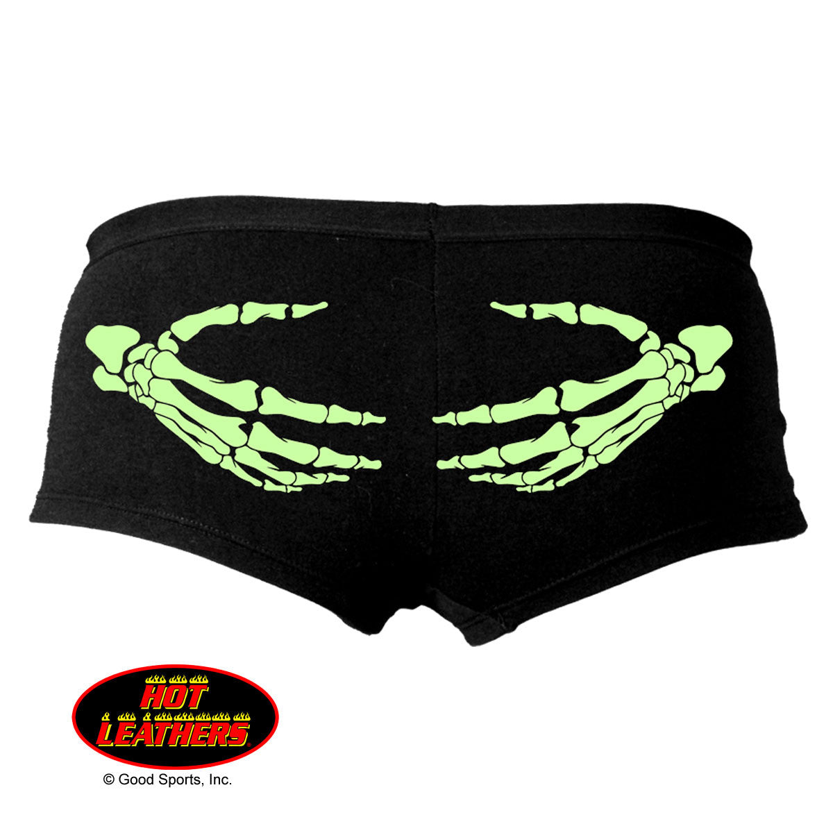 Hot Leathers Glow In The Dark Skeleton Hands Ladies Boy Shorts Boy Shorts - Tophatter Daily Deals