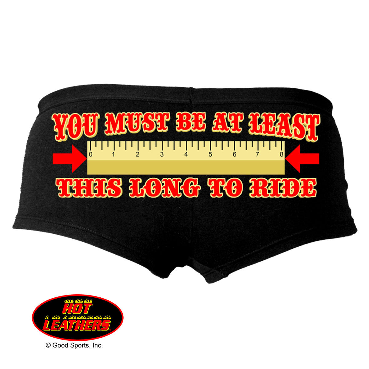 Hot Leathers "You Must Be At Least This Long To Ride" Ladies Boy Shorts Boy Shorts - Tophatter Daily Deals