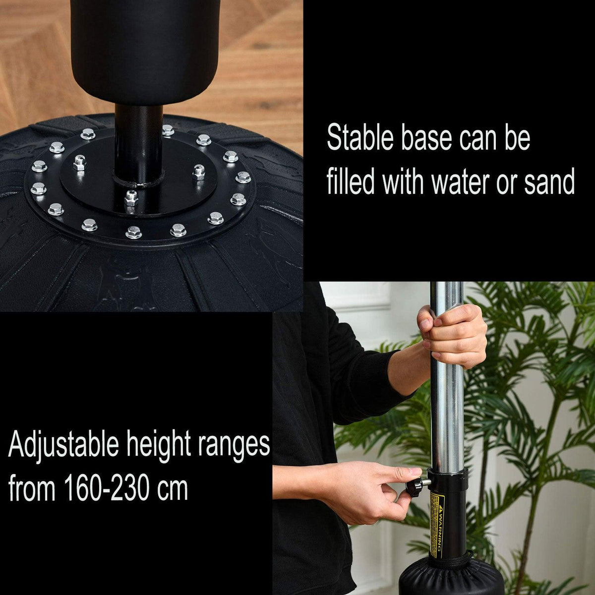 Punch Bag and Stand - 3-in-1 Freestanding Boxing Punching Bag Stand with 2 Speed Balls 360° Relax Bar PU-Wrapped Bag & Waterable Base Sports & Outdoor - Tophatter Daily Deals