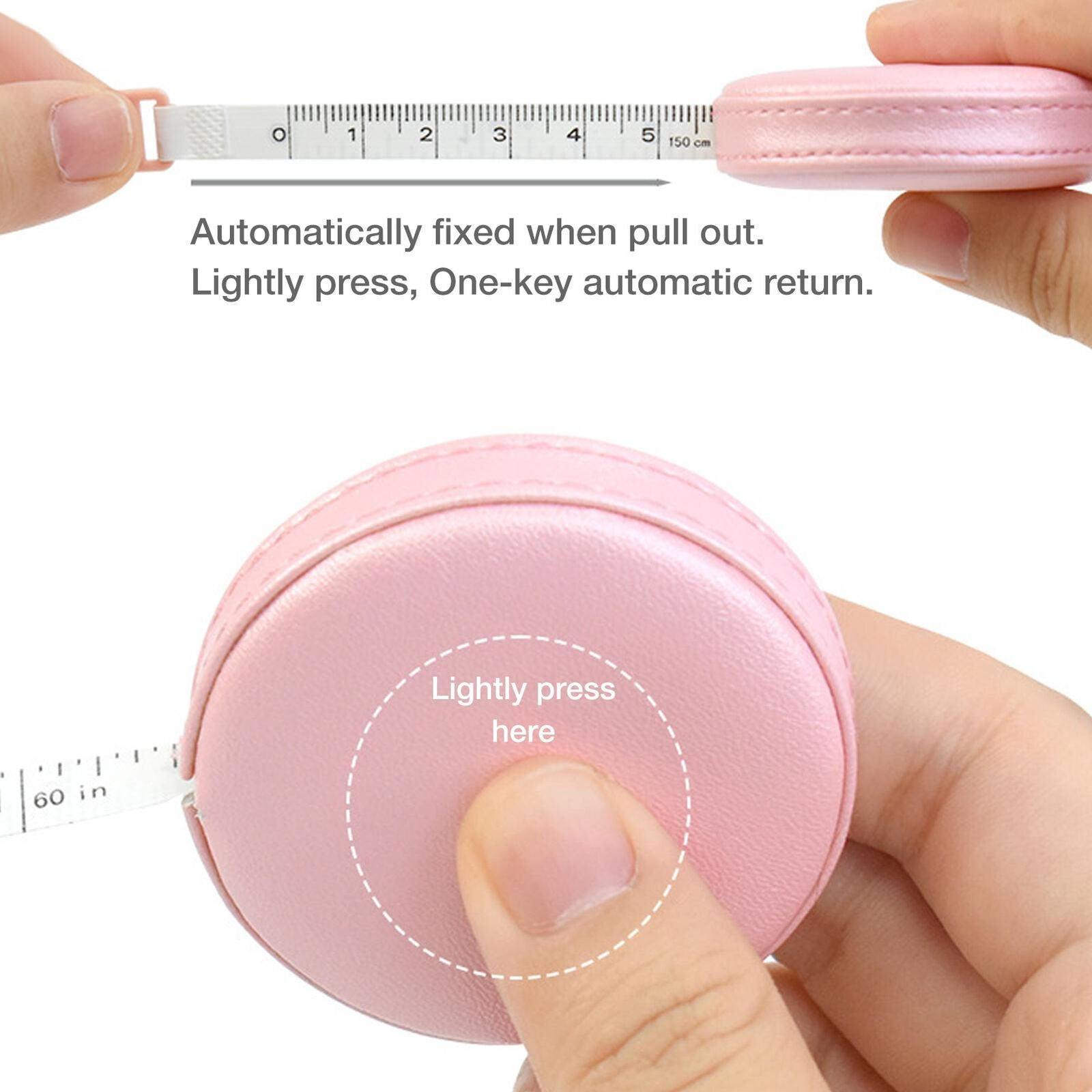 Retractable Tape Measures for Sewing - Retractable Measuring Tape for Body, 60" PU Leather Retractable Sewing Tape Measure Double Scales For Body Exercise & Fitness - Tophatter Daily Deals