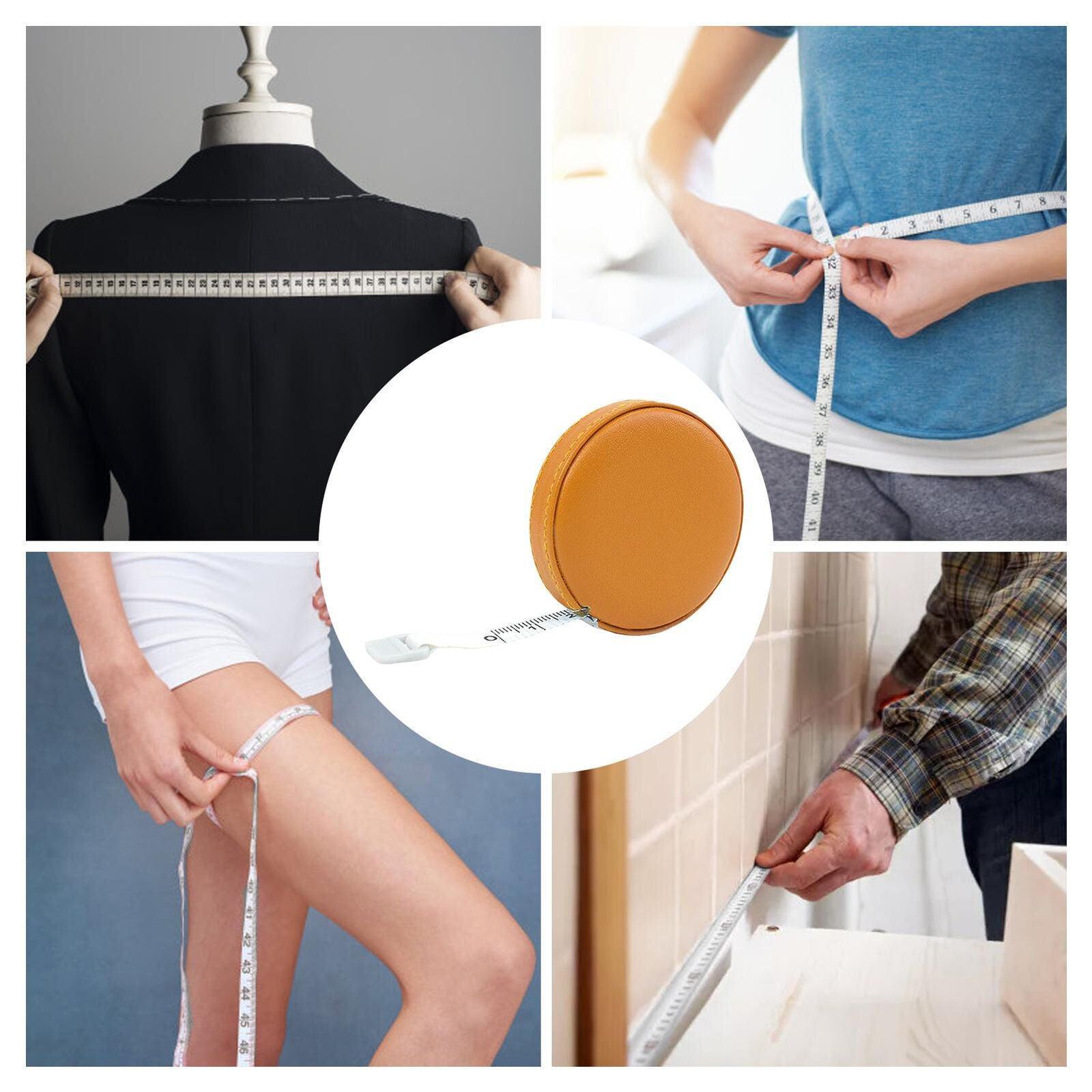 Retractable Tape Measures for Sewing - Retractable Measuring Tape for Body, 60" PU Leather Retractable Sewing Tape Measure Double Scales For Body Exercise & Fitness - Tophatter Daily Deals