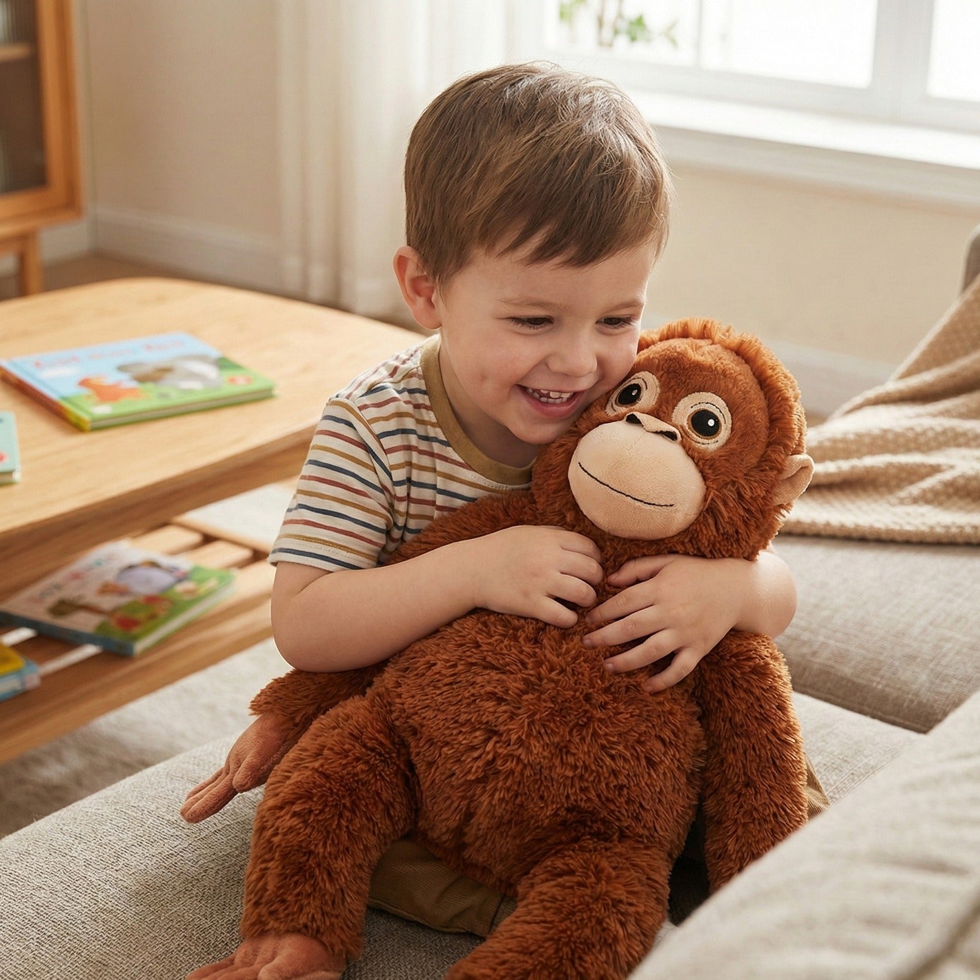 PUNCH Famous Monkey Plush Toy 66cm DJUNGELSKOG Orangutan Super Soft Stuffed Animal Cuddle Buddy Toys & Games > Plush Toys - Tophatter Daily Deals