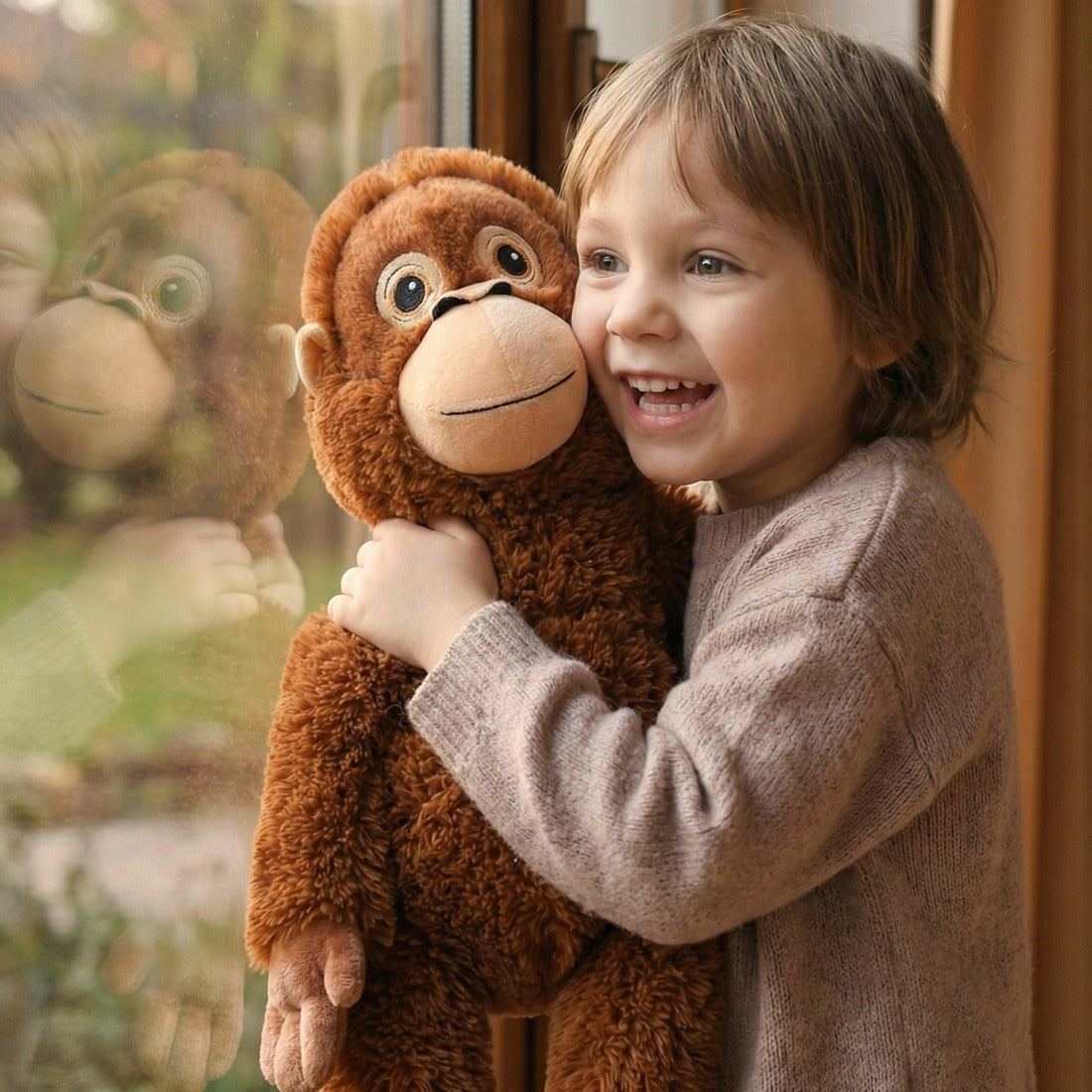 PUNCH Famous Monkey Plush Toy 66cm DJUNGELSKOG Orangutan Super Soft Stuffed Animal Cuddle Buddy Toys & Games > Plush Toys - Tophatter Daily Deals