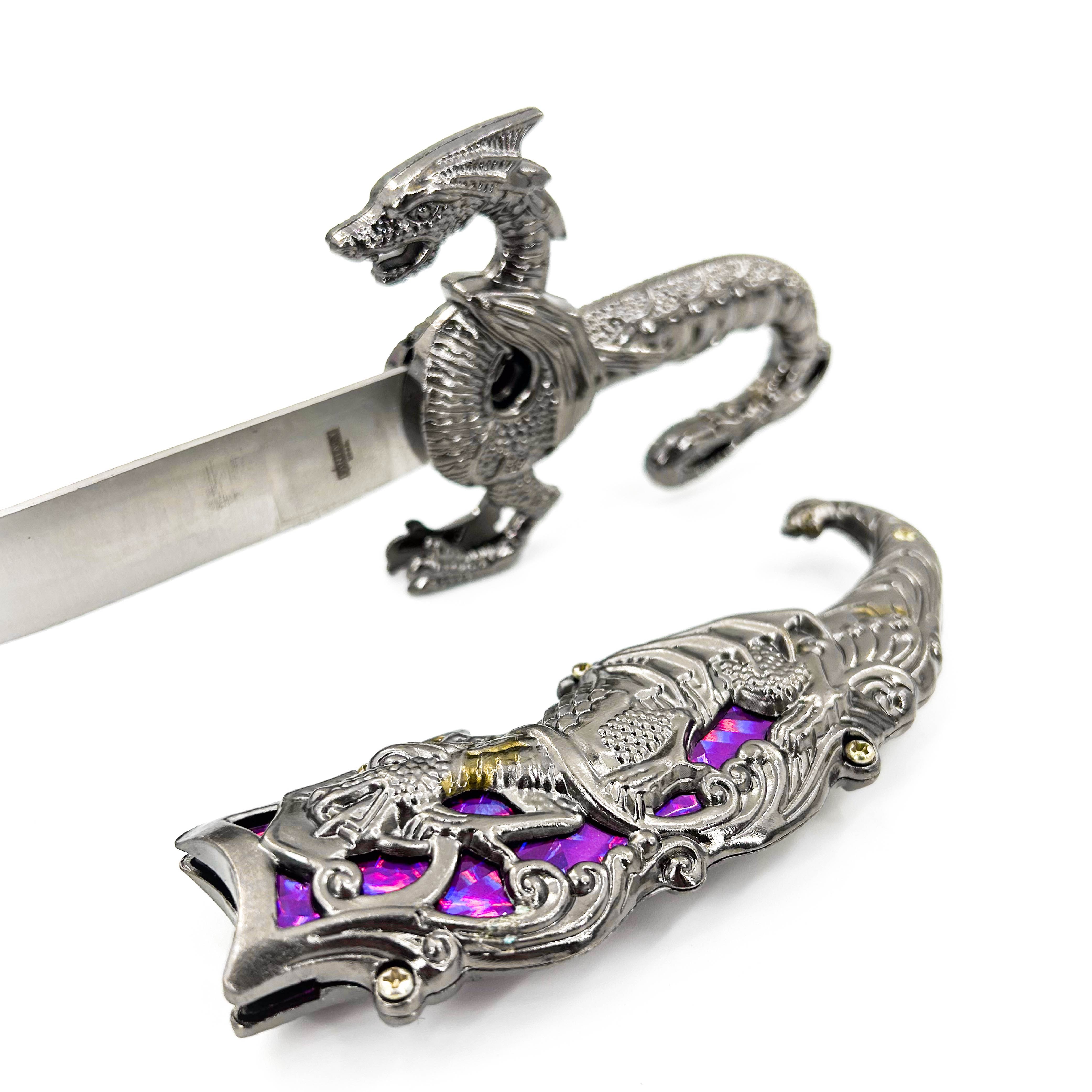 Enchanted Twilight Purple Dragon Dagger Dagger - Tophatter Daily Deals