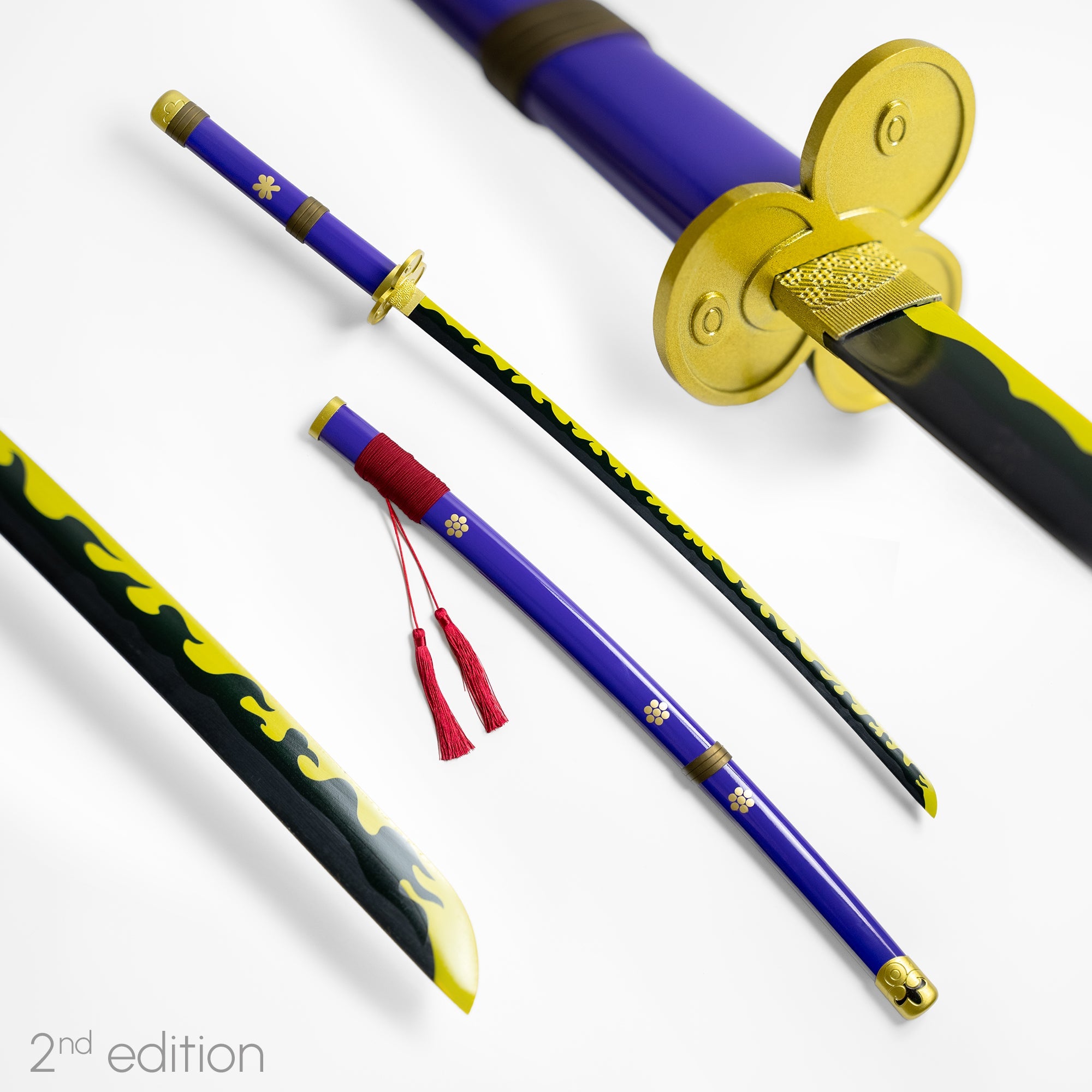 Roronoa Zoro's Purple "Enma" Katana (Anime Accurate) 2nd Edition Anime Sword - Tophatter Daily Deals