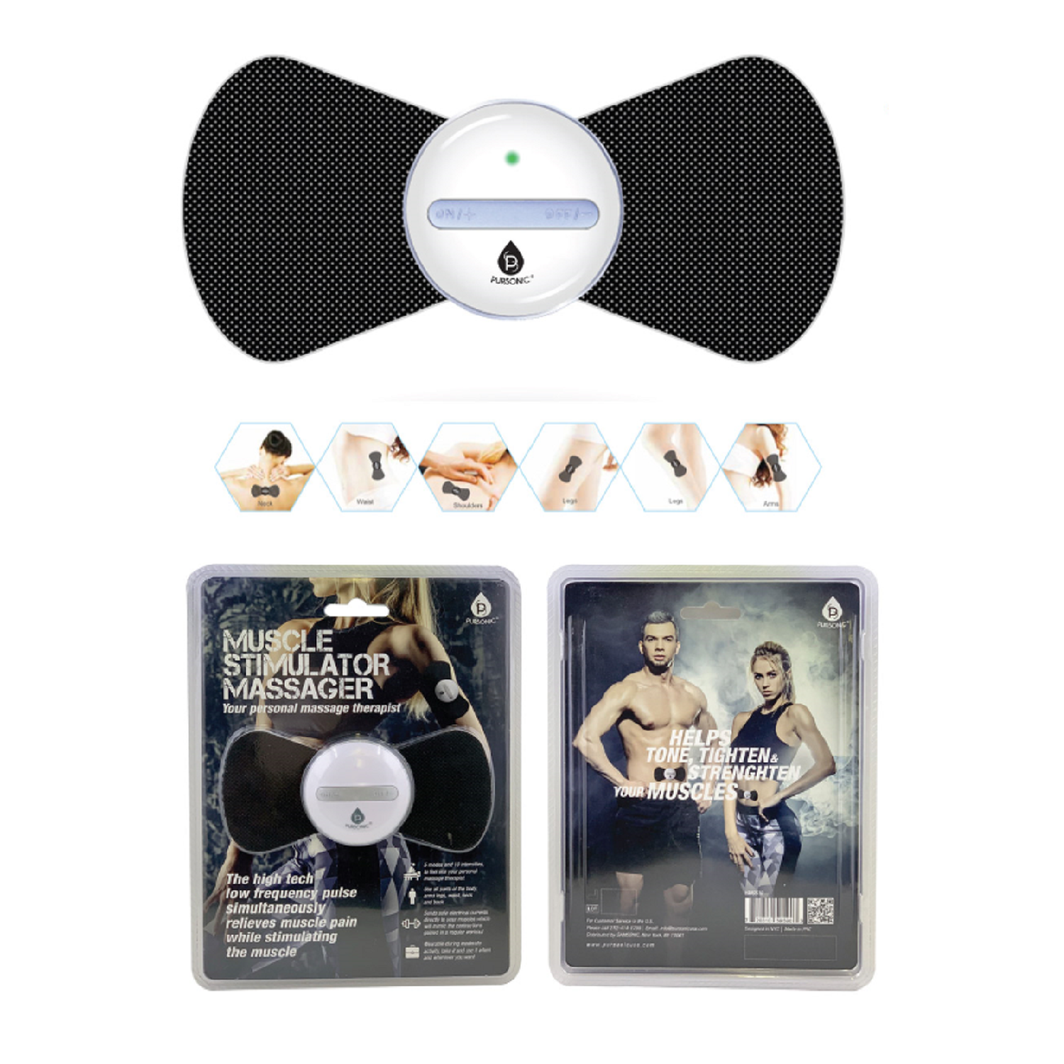 Pursonic Wireless Muscle Stimulator Pulse Massager Massagers & Wraps - Tophatter Daily Deals