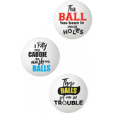 Balls Deep Novelty Golf Balls – Set of 3 Humorous Golf Ball Set > Novelties > Gag Gifts - Tophatter Daily Deals
