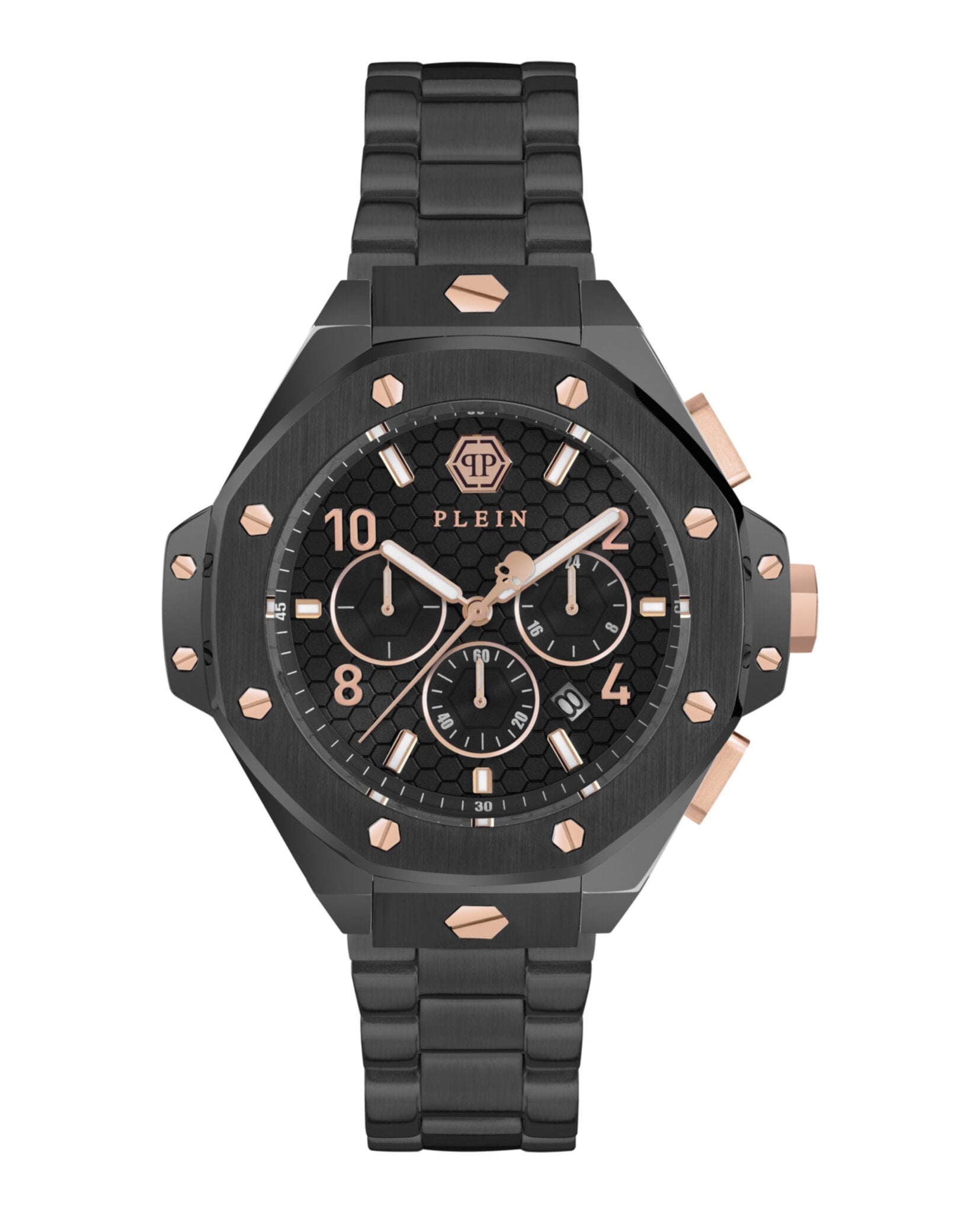 Philipp Plein Plein Chrono Royal Bracelet Watch Black Watches - Tophatter Daily Deals