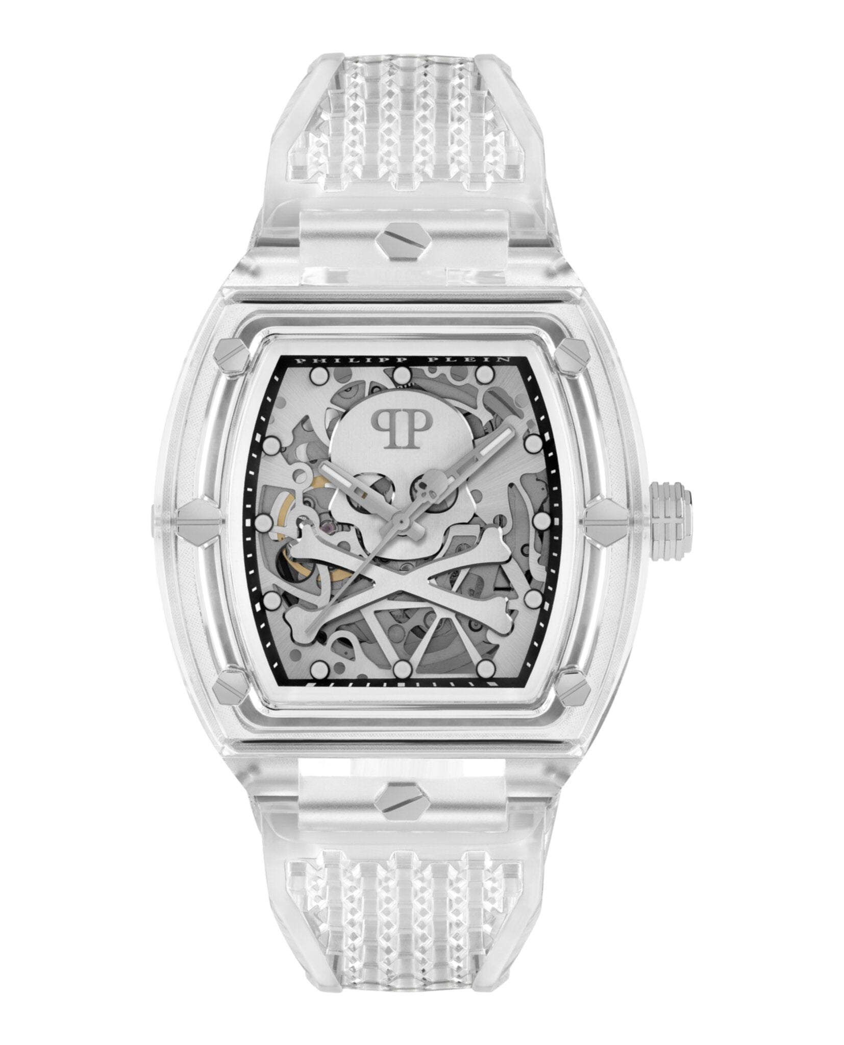 Philipp Plein The $keleton Crystal Automatic Watch TRANSPARENT Watches - Tophatter Daily Deals