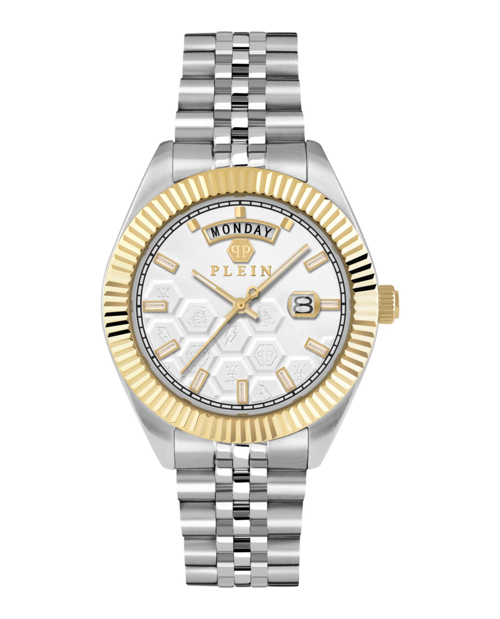 Philipp Plein Date Superlative Crystal Watch Two Tone Watches - Tophatter Daily Deals