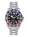 Philipp Plein GMT-I Challenger Baguettes Bracelet Watch Stainless Steel Watches - Tophatter Daily Deals