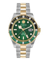 Philipp Plein GMT-I Challenger Baguettes Bracelet Watch Two Tone Watches - Tophatter Daily Deals