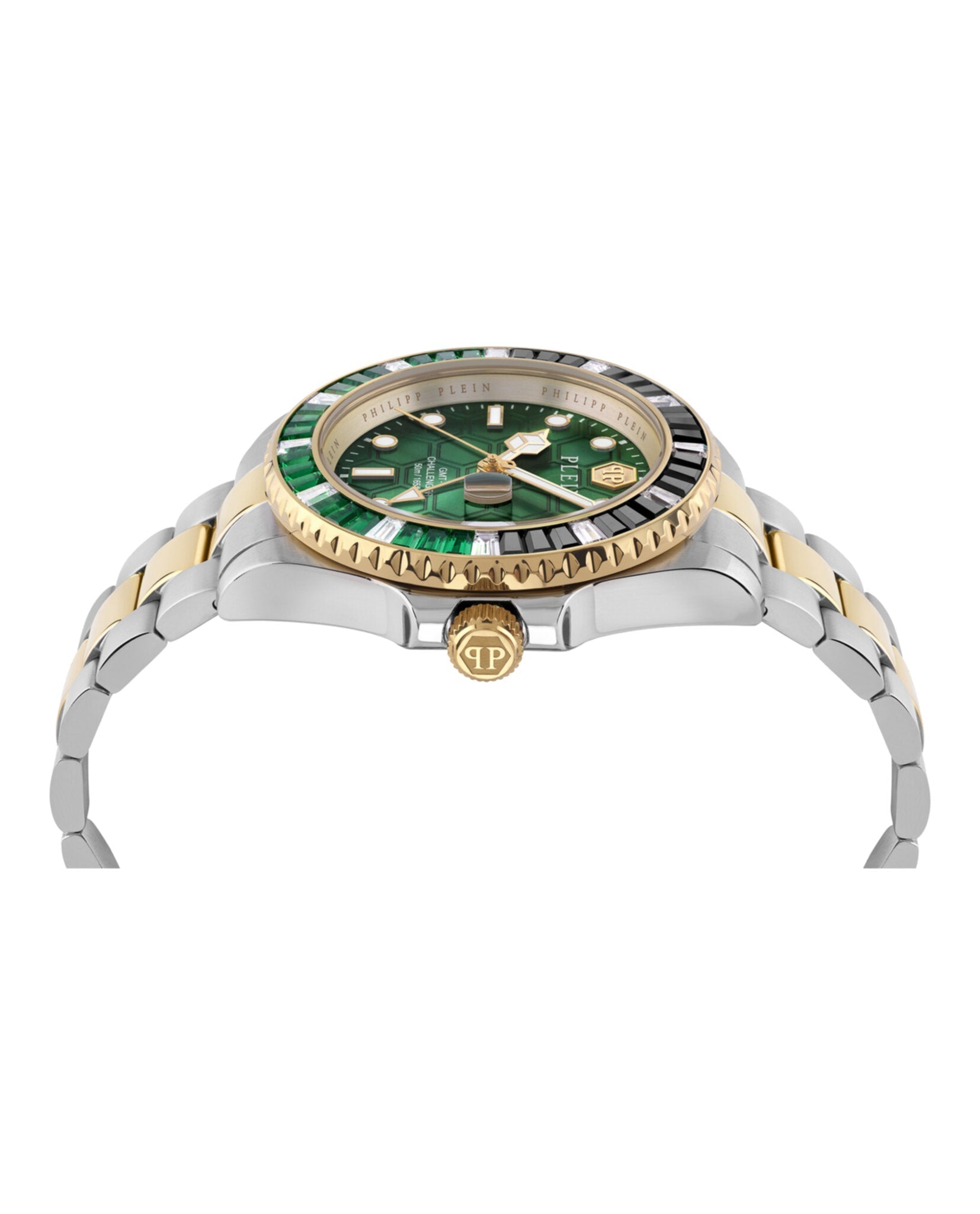 Philipp Plein GMT-I Challenger Baguettes Bracelet Watch Watches - Tophatter Daily Deals