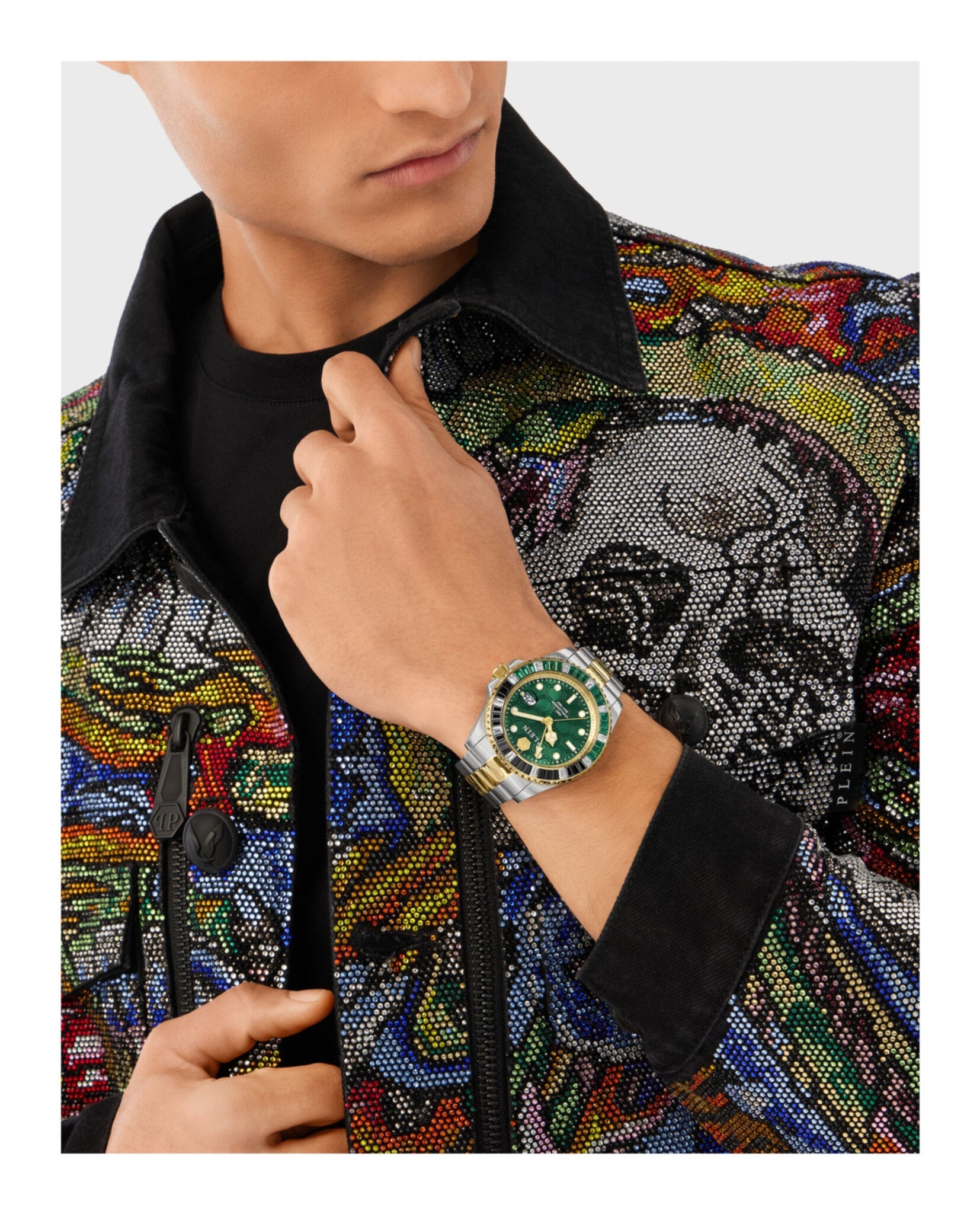 Philipp Plein GMT-I Challenger Baguettes Bracelet Watch Watches - Tophatter Daily Deals