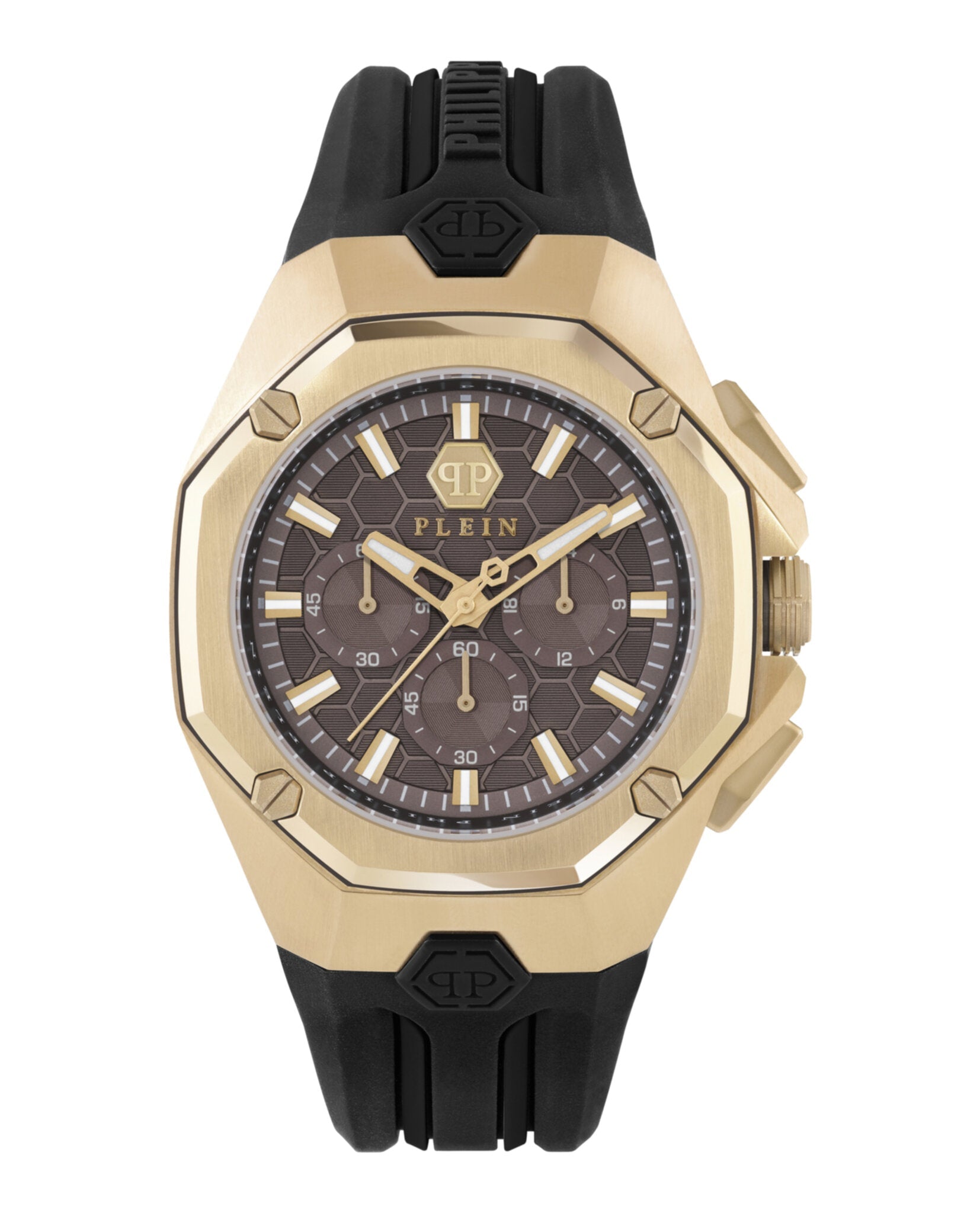 Philipp Plein Octagon Chronograph Watch Gold Watches - Tophatter Daily Deals