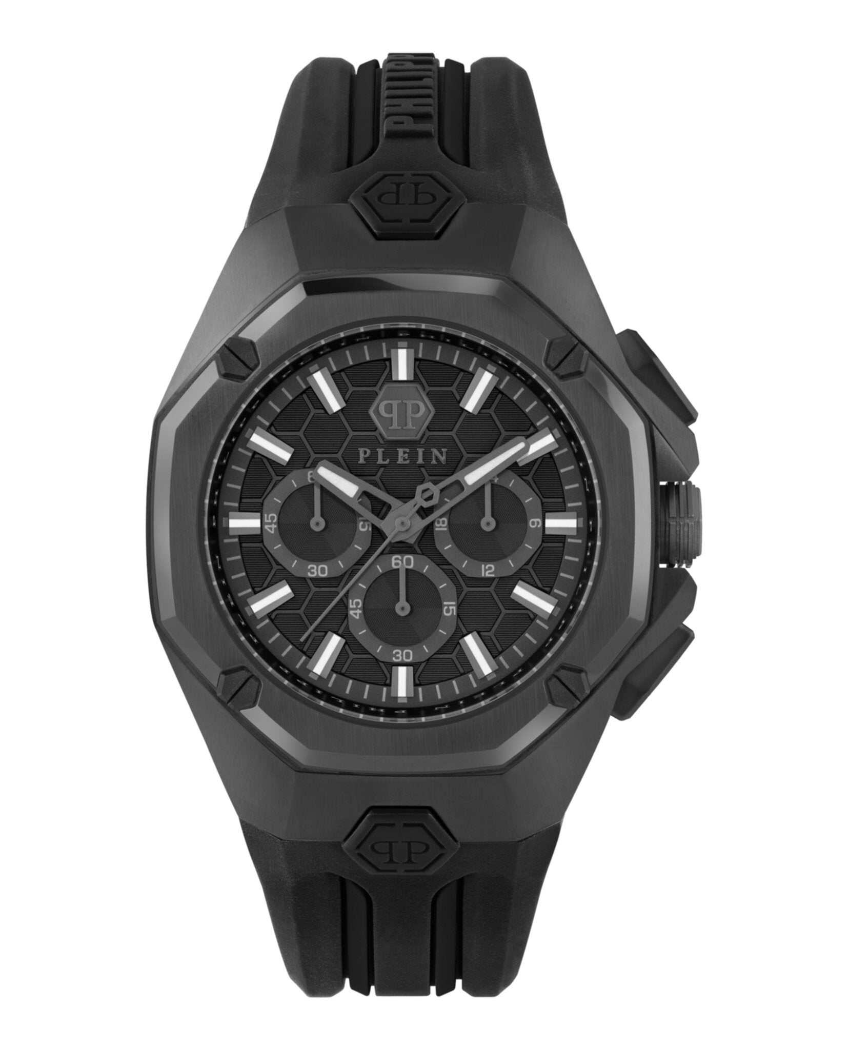 Philipp Plein Octagon Chronograph Watch Black Watches - Tophatter Daily Deals