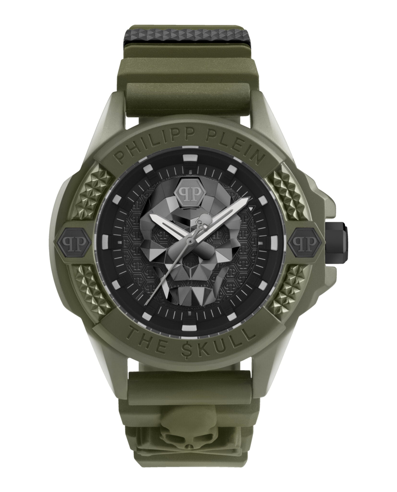 Philipp Plein The $kull Ecoceramic Silicone Watch GREEN Watches - Tophatter Daily Deals