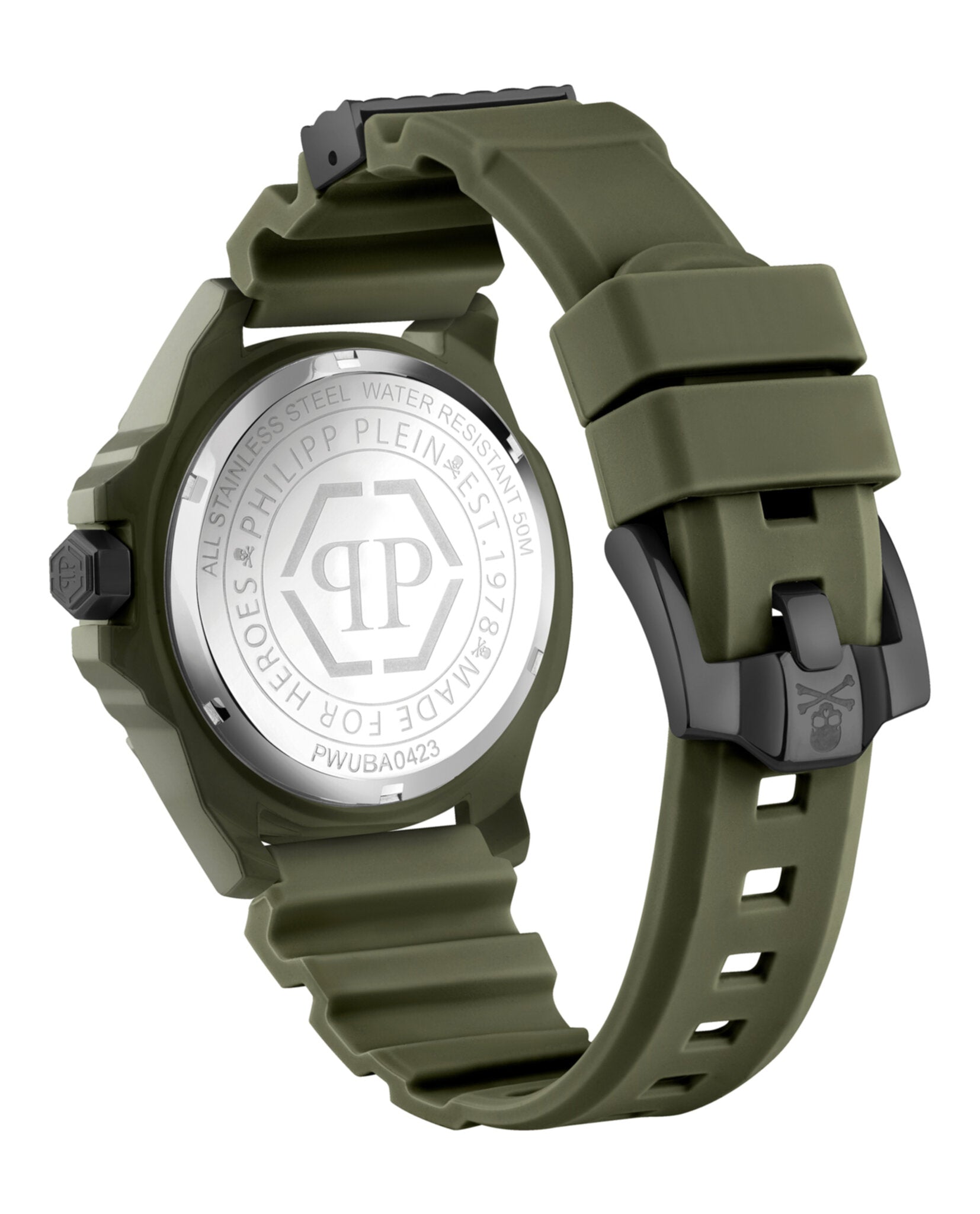 Philipp Plein The $kull Ecoceramic Silicone Watch Watches - Tophatter Daily Deals