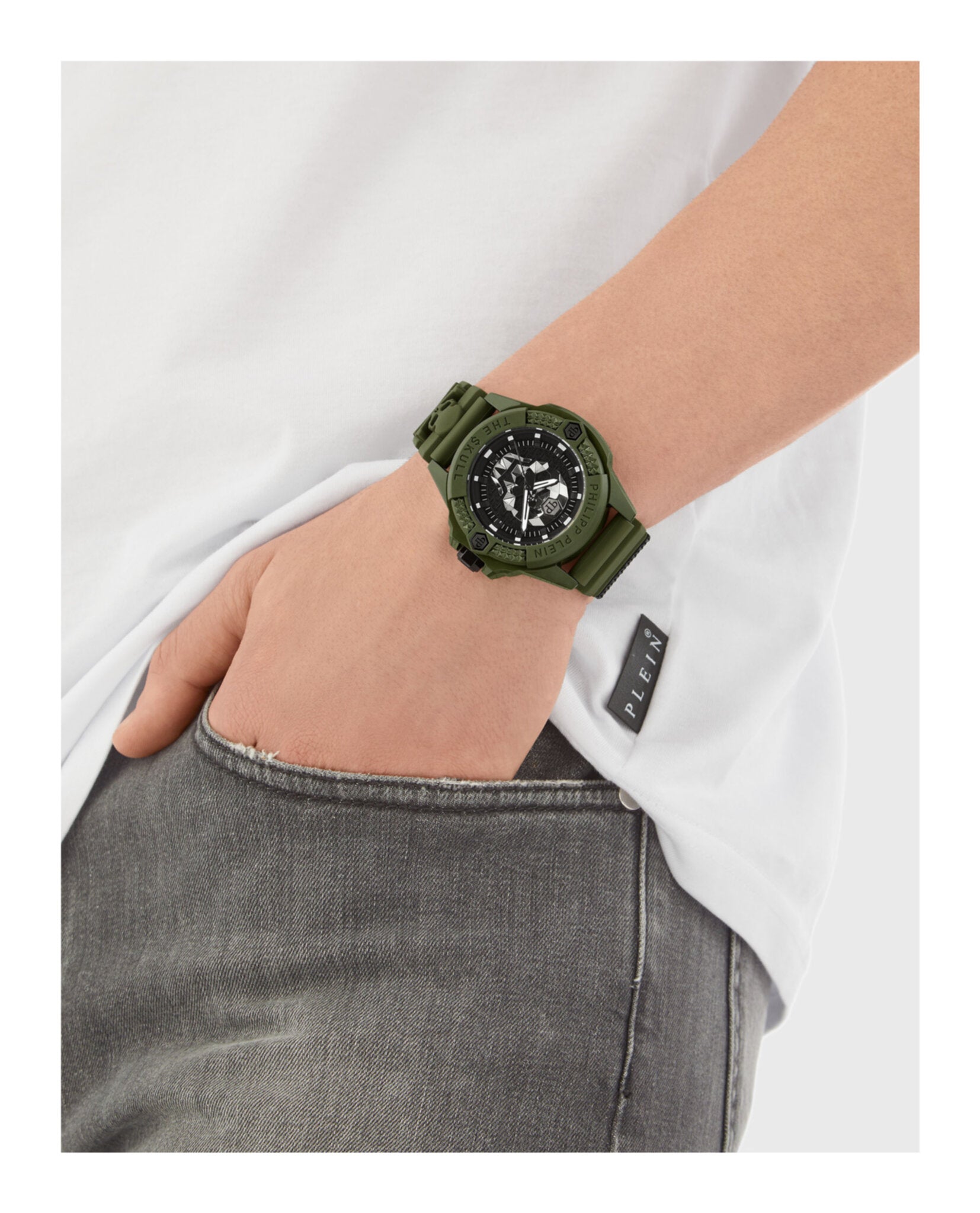 Philipp Plein The $kull Ecoceramic Silicone Watch Watches - Tophatter Daily Deals