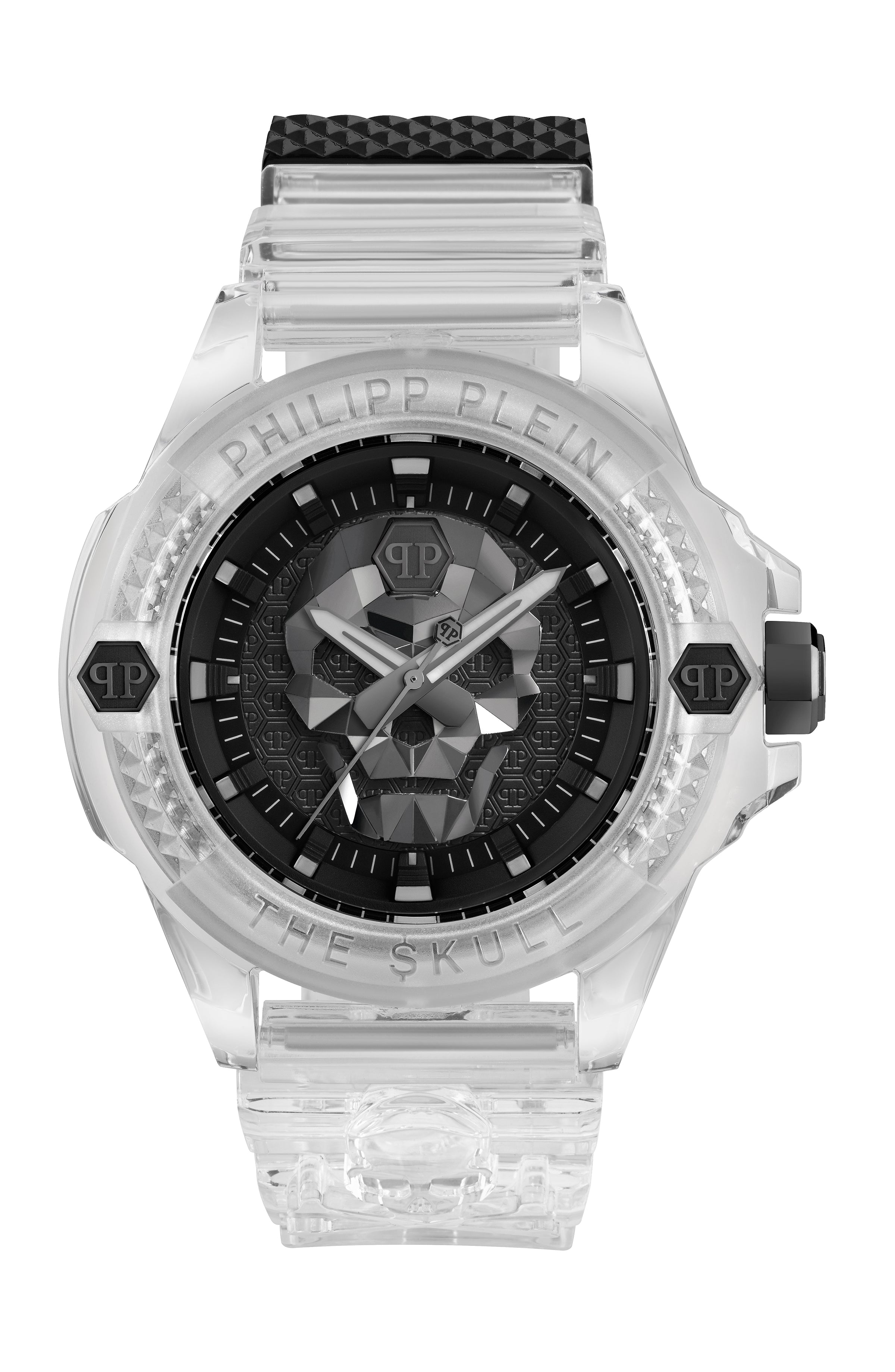 Philipp Plein The $Kull Synthetic Silicone Watch TRANSPARENT Watches - Tophatter Daily Deals
