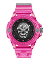 Philipp Plein The $kull Scuba Duba Edition Silicone Watch Pink Watches - Tophatter Daily Deals