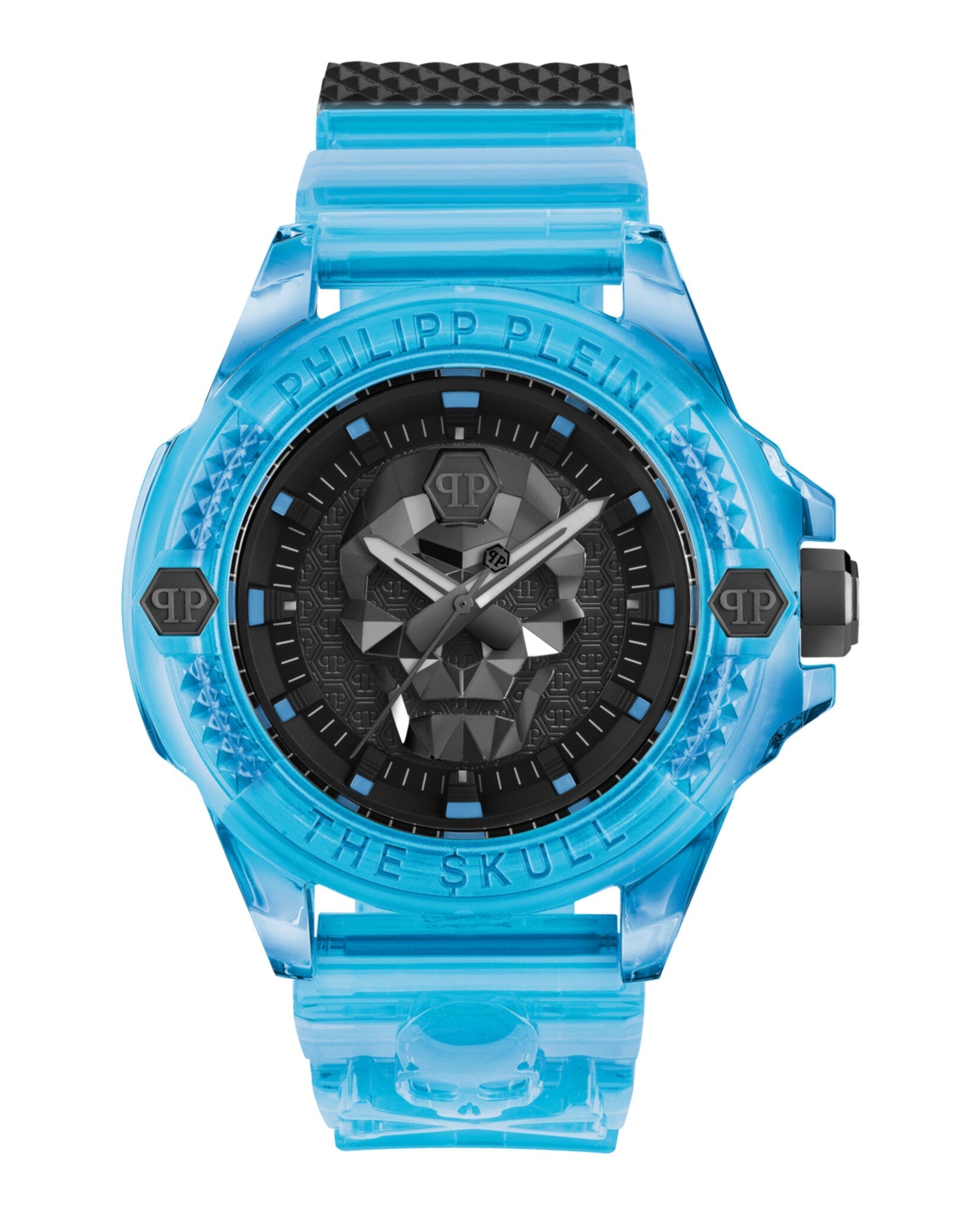 Philipp Plein The $kull Scuba Duba Edition Silicone Watch BLUE Watches - Tophatter Daily Deals