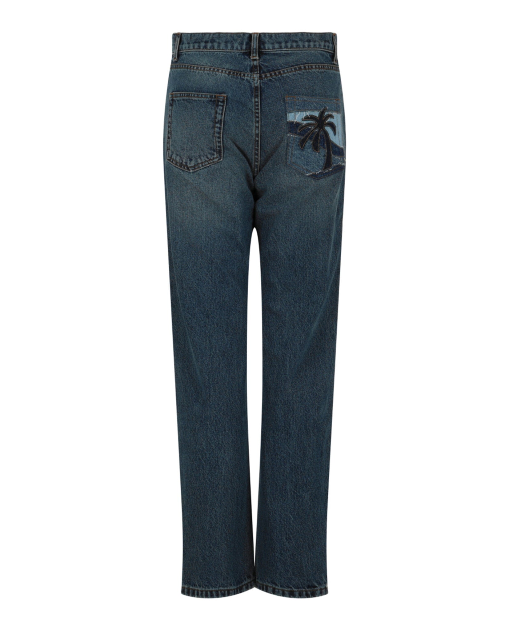 Palm Angels Intarsia Regular Fit Jeans Jeans - Tophatter Daily Deals