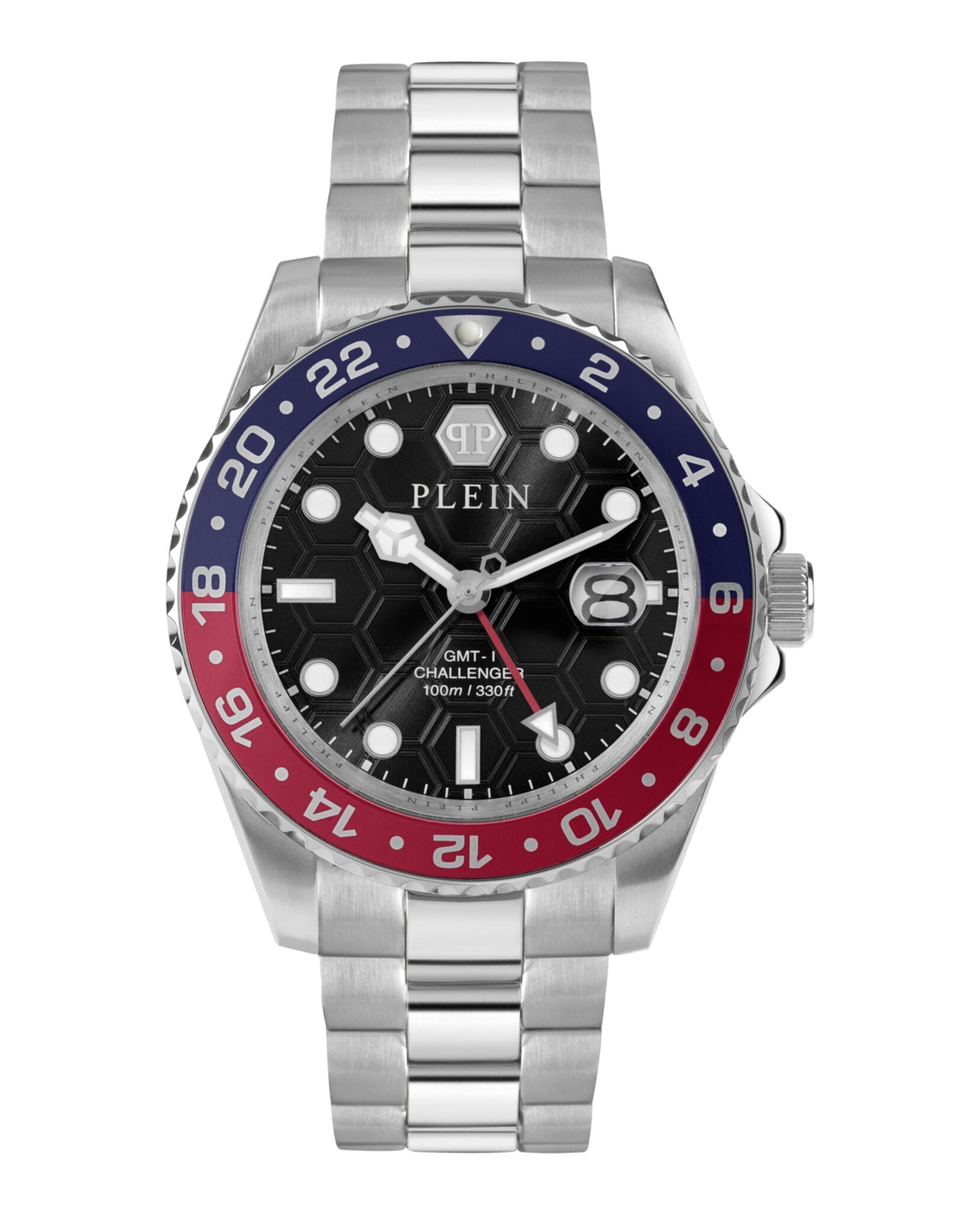 Philipp Plein GMT-I Challenger Bracelet Watch Stainless Steel Watches - Tophatter Daily Deals