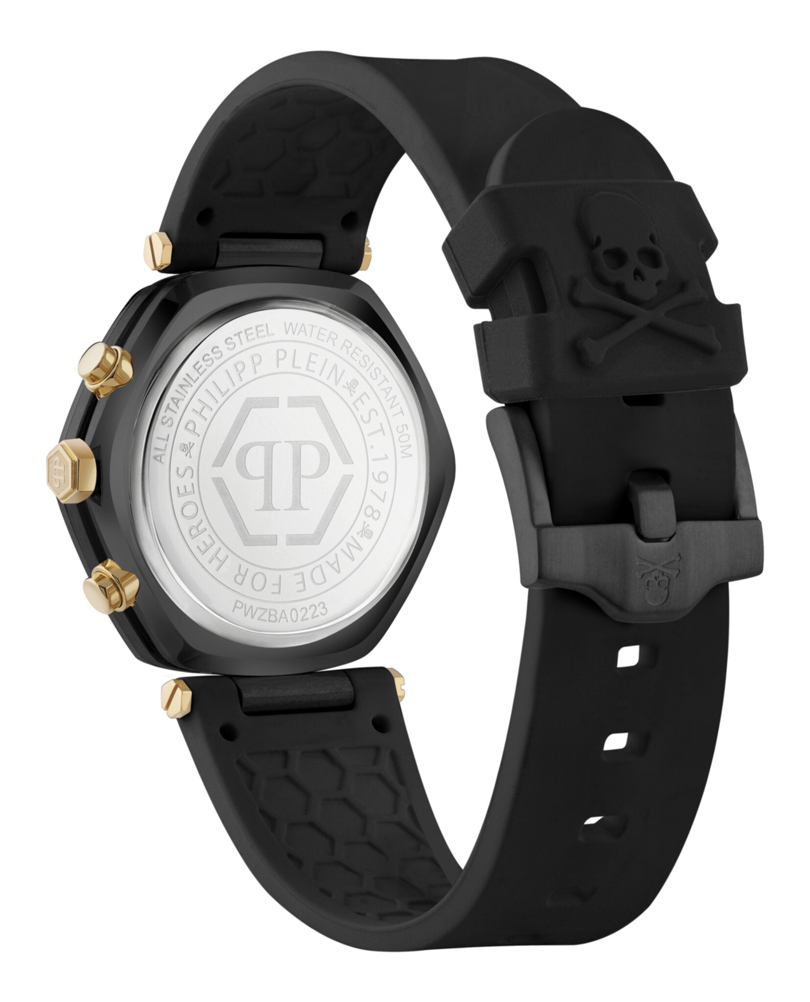 Philipp Plein The Hexagon Chrono Silicone Watch Watches - Tophatter Daily Deals