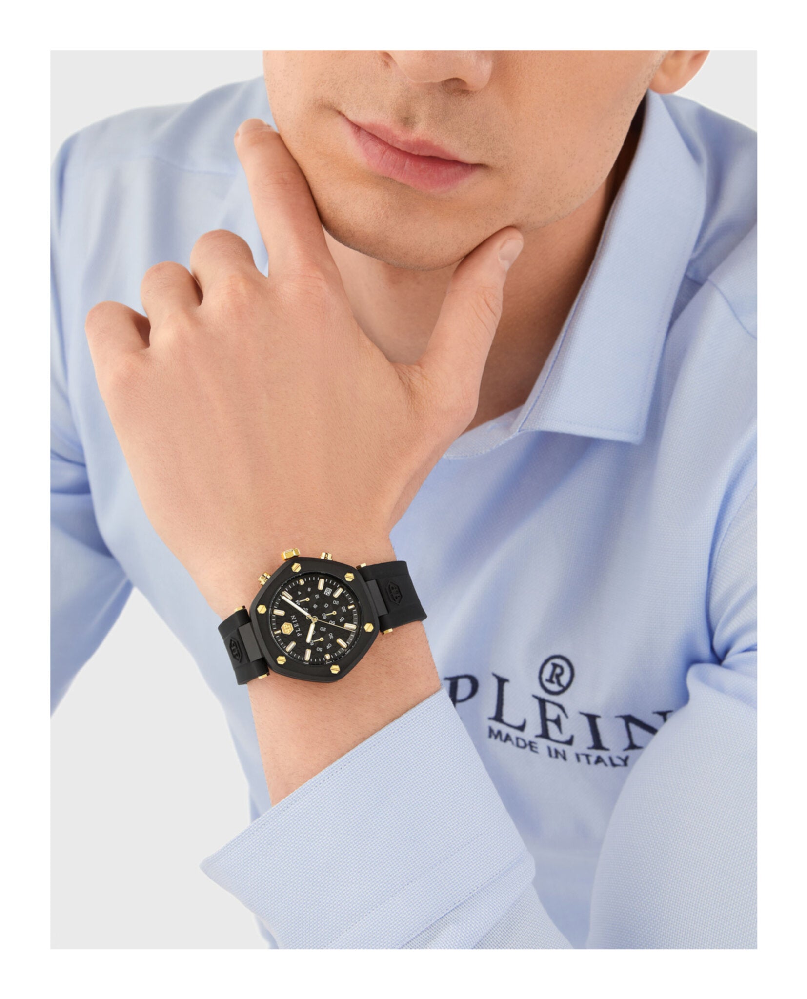 Philipp Plein The Hexagon Chrono Silicone Watch Watches - Tophatter Daily Deals