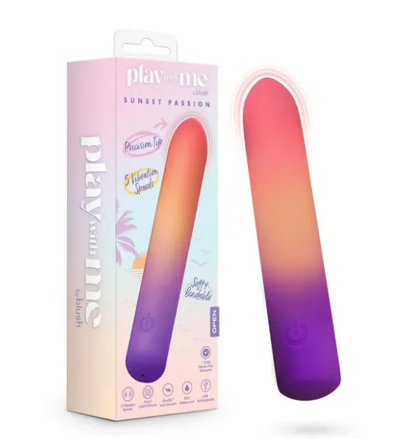 Play With Me Sunset Passion – Bullet Vibrator with 5 Vibration Speeds > Vibrators > Mini Vibrators - Tophatter Daily Deals