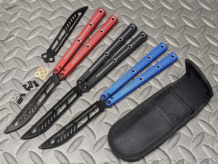 TheONE Channel Balisong KRAKEN clone w/ Black Hardware - Trainer INKED Knife-Balisong - Tophatter Daily Deals