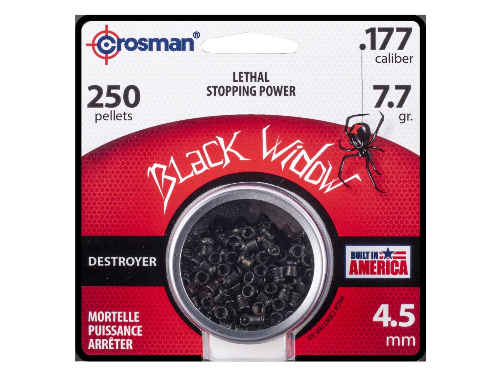 Crosman Black Widow Pellets .177, 250ct, Destroyer - Tophatter Daily Deals