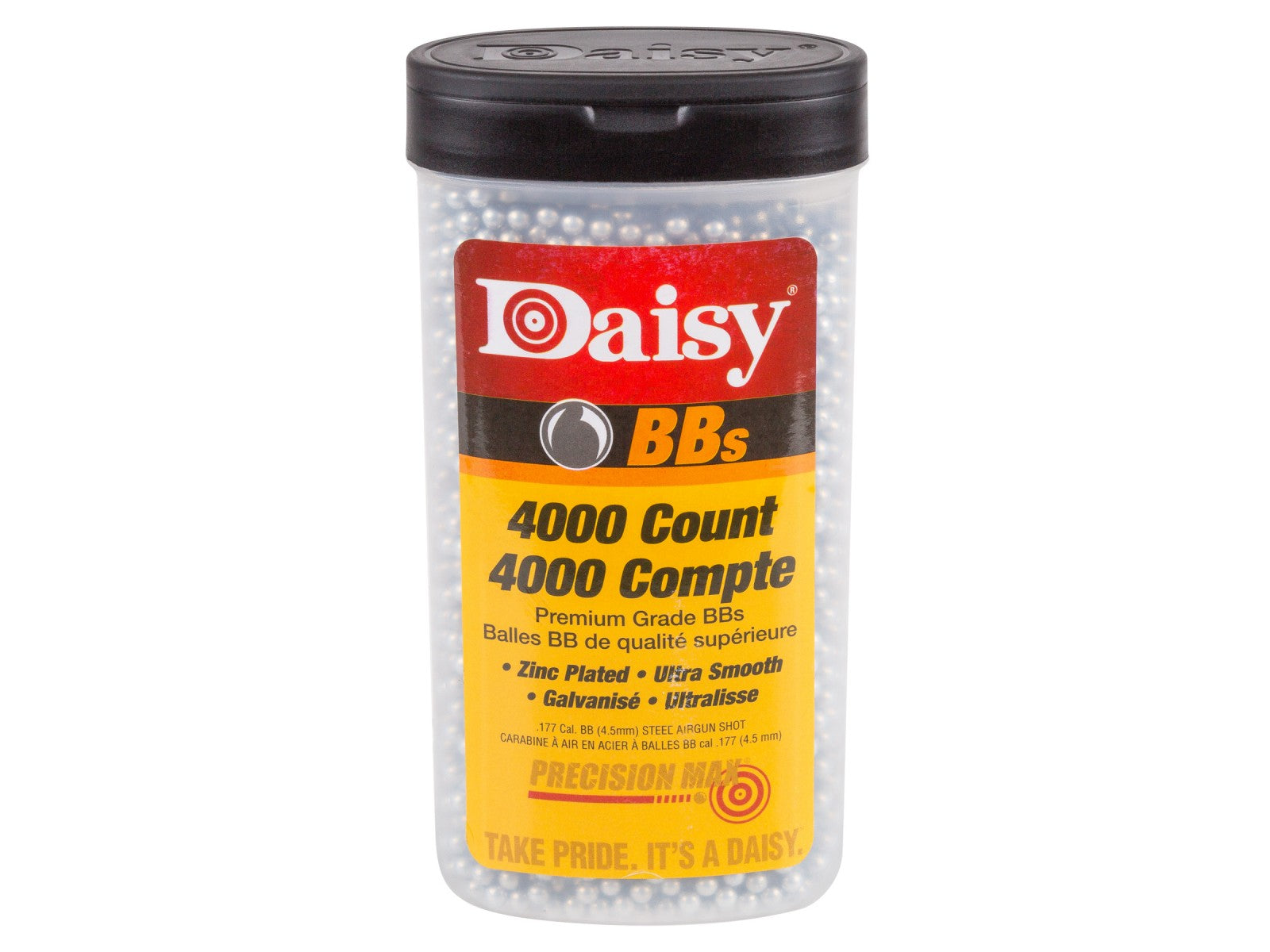 Daisy Premium Grade .177 Cal, 5.1 Grains, Zinc Plated BBs, 4000ct - Tophatter Daily Deals