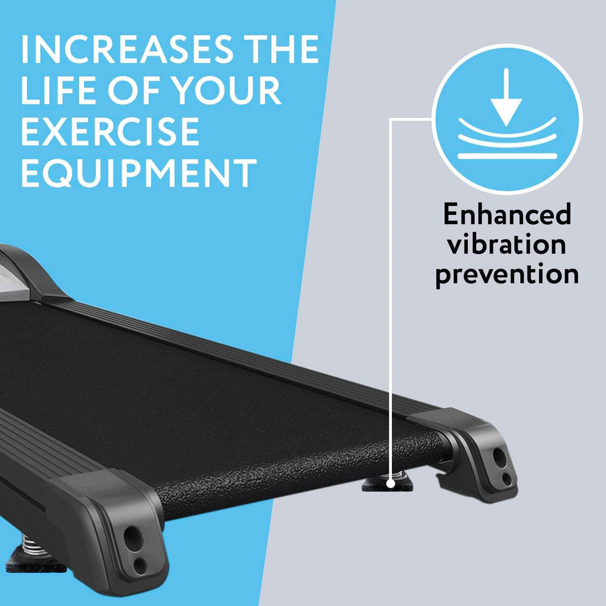 Rubber Mat for Treadmill - Katai - 6 Pack Treadmill Pads for Hardwood Floors and Carpet Protection - Exercise Equipment Mat made from High Density Exercise & Fitness - Tophatter Daily Deals